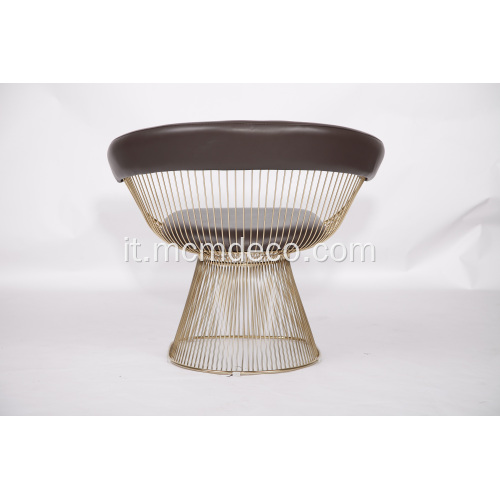 Piada da pranzo moderna in pelle Warren Platner